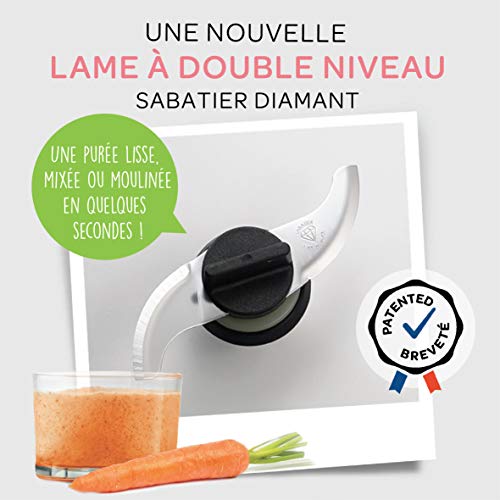 BÉABA – Babycook Néo – Robot Bébé Made in France – Mixeur-Cuiseur – Bol en Verre et Cuve Inox – Diversification…