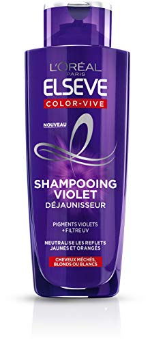 L’Oréal Paris Elsève Color-Vive Shampooing Violet Déjaunisseur 200 ml – Lot de 4