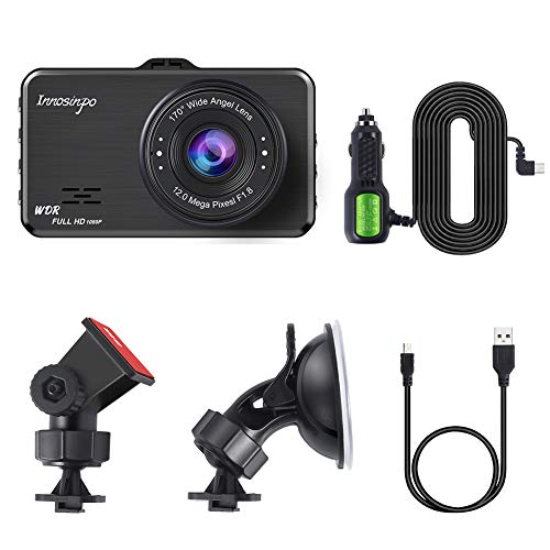 Caméra embarquée FHD 1080p pour voiture, grand angle 170°, écran LCD 7,6 cm, enregistrement en boucle, accéléromètre…