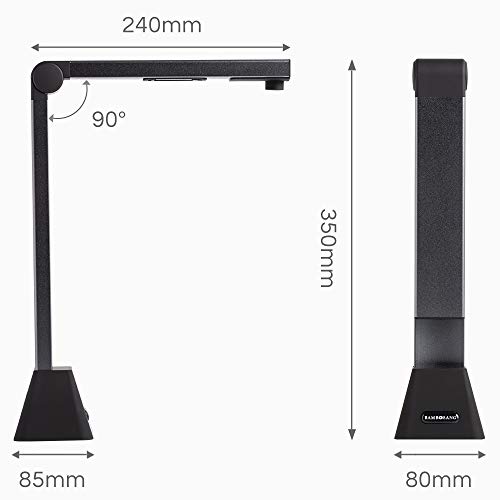 Camera pour Documents Bamboosang X3 Document Scanner : Portable Haute Définition Taille de Capture A3 Visualiseur OCR…
