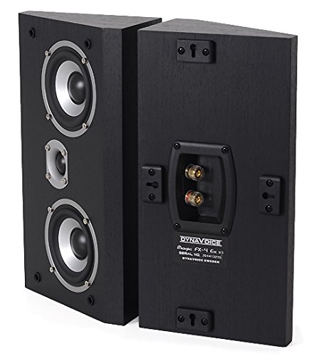Dynavoice – Couple de Enceintes de étagère, Mur, Plafond. idéal pour Dolby Atmos. réf.: Magic FX-4. Noir.