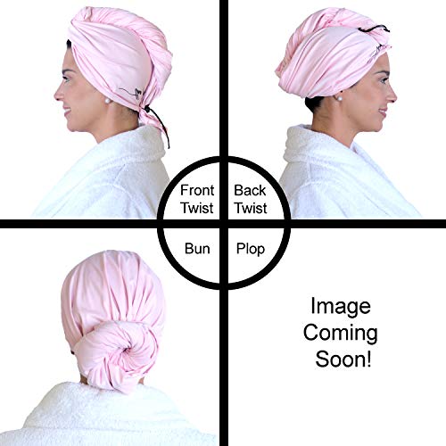 THE PERFECT HAIRCARE Ultra-Fine Microfiber Hair Towel Wrap – Anti-frizz Fast Drying Turban with Wet/Dry Brush by