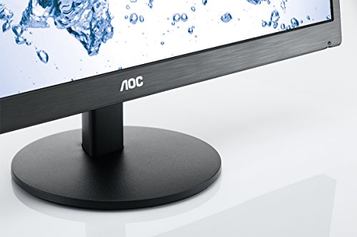 AOC Moniteur E2470SWH 59,9 cm (23,6 pouces) (VGA, DVI, dalle TN, HDMI, temps de réponse de 1 ms, 1920 x 1080, 60 Hz), noir, classe énergétique B
