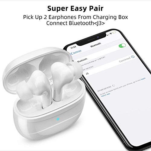 Acescreen Écouteurs Intra-Auriculaires sans Fil Bluetooth antibruit, Bluetooth V5.0 Stereo IPX5, étanches, idéals pour…