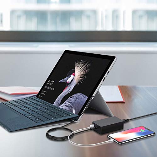 aifulo Chargeur 65 W Surface Pro 15 V 4 A compatible avec Surface Pro X Pro 7/6/5, Surface Laptop 3 2 1 Surface Go…