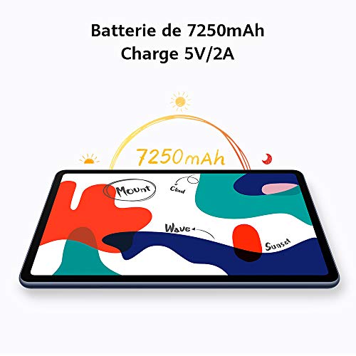 HUAWEI MatePad Wi-Fi Tablette Tactile Ecran FullView de 10.4″, Processeur Kirin 810, Batterie de 7250 mAh, 64Go, 4Go de RAM, Quatre Haut-Parleurs, EMUI 10.1 & AppGallery, Gris