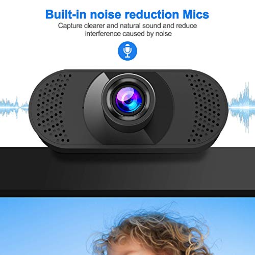 Anykuu Webcam pour PC avec Microphone 1080P Full HD Caméra Web USB 2.0 Audio Stéréo Mise au Point Automatique pour…