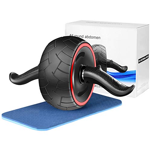 Roues AB, Cyiecw AB Roller-Roue Exercice pour Abdominaux avec Tapis épais pour Genoux AB-Rouleau Roue Trainer Pro…