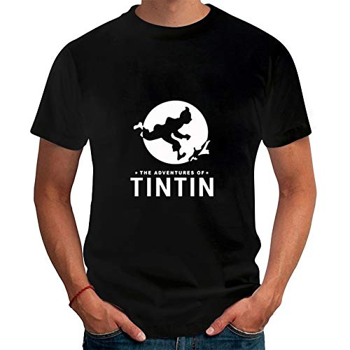 Cartoon Tintin Adventure Classic Animation T Shirts Summer Slim Fit Casual Man Tees Fashion Brand Clothes