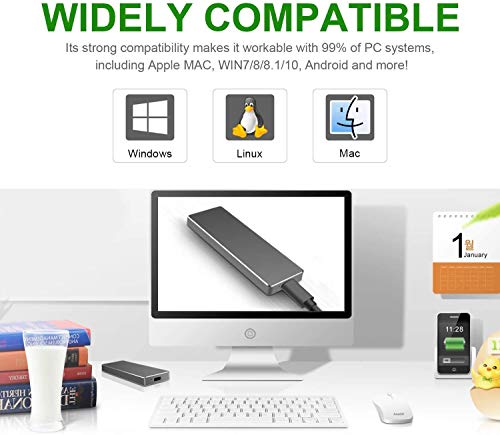 Portable External Hard Drive, Slim Aluminum USB3.0 HDD 1TB 2TB Storage for PC, Mac, Desktop, Laptop, MacBook, Chromebook…