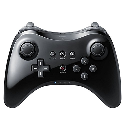 QUMOX Manette Contrôleur Joystick de Jeux Double Analogique sans Fil Game Controleur Gamepad pour Wii U Noir