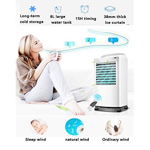 Air conditioner Refroidisseurs Evaporatifs, Climatiseur Portable Ultra Silencieux 15H, Ventilateur De Refroidissement…