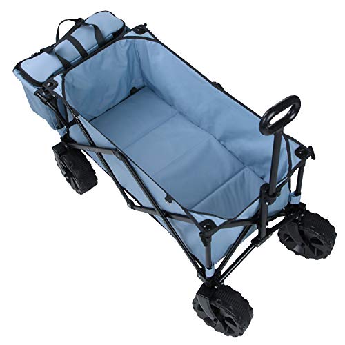 Chariot de Plage Pliable 10T Roof avec Toit – avec Sac Isotherme et Compartiment arrière