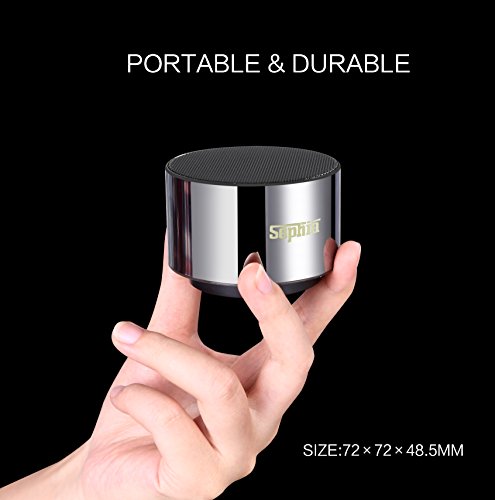 Sephia A2 Haut-Parleur Bluetooth, Micro intégré, compacte, Corps en métal, pour iPhone, iPod, iPad, tablettes, Ordinateurs Portables, Ordinateurs Portables, Smartphones
