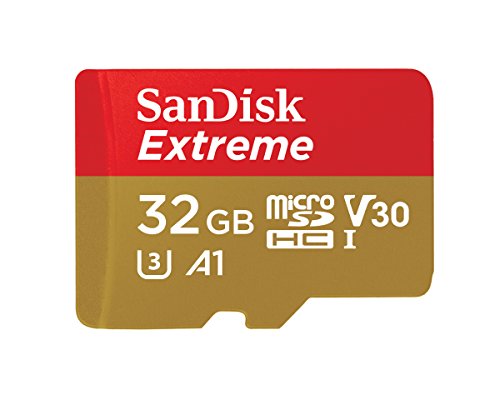 SanDisk Extreme 32 GB microSDhC Memory Card for Action Cameras and Drones with A1 App Performance up to 100 MB/s, Class…