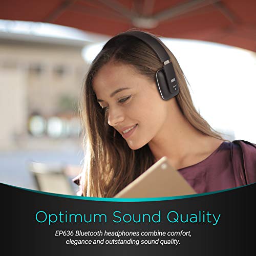 Casque Bluetooth Sans Fil Noir aptX – August EP636 – Homme Femme NFC Micro Audio Stéréo Supra Aural Ultra-léger…