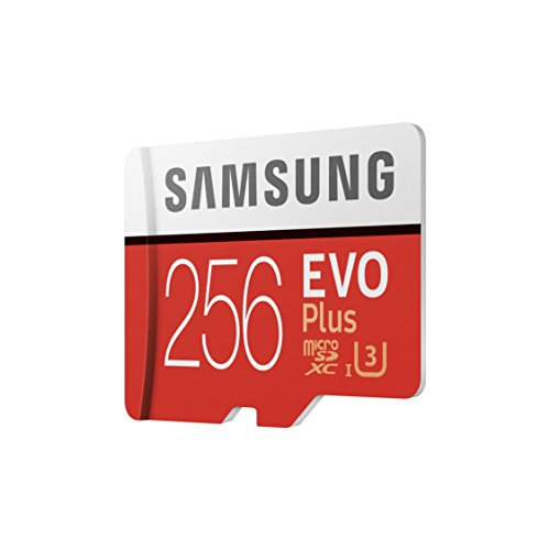 Samsung EVO Plus 256 GB microSDXC UHS-I U3 100 MB/s Full HD & 4K UHD Memory Card with Adapter (MB-MC256GA) – Red/White