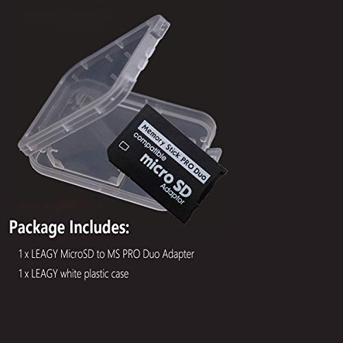 LEAGY Adaptateur Memory Stick PSP 1000, PSP 2000, PSP3000, Carte Micro SD vers Memory Stick Pro Duo MagicGate pour…