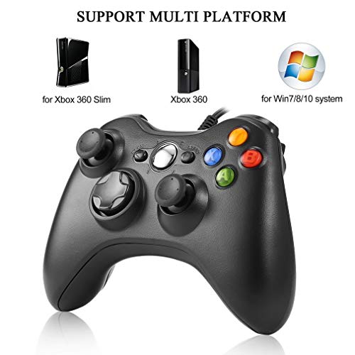 ETPARK Manette Xbox 360, Filaire USB Gamepad Controller Joystick pour Xbox 360, Manette de Conception Ergonomique…