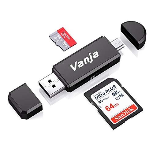 Vanja Lecteur Cartes SD Micro USB et USB 2.0 Adaptateur Carte SD Lecteur de Carte SD/Micro SD Mémoire avec Standard USB…