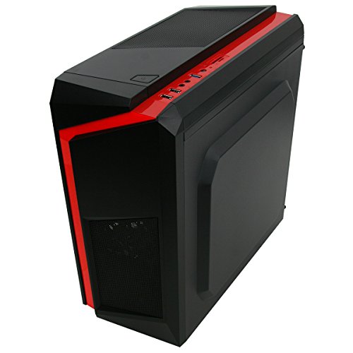AWD-IT Ensemble PC Gamer Processeur 4 cœurs AMD A10 9700 • Écran LED 24″• Clavier et Souris Gamer • 16 Go • 1 to • Étui PC à LED • WiFi • Windows 10