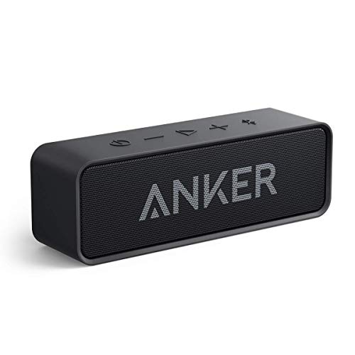 Anker SoundCore Enceinte Bluetooth Portable Stereo avec Batterie Durée de 24 Heures, Micro Intégré et Port de Basses…