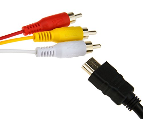 OTOTEC Câble Convertisseur HDMI vers 3 RCA AV Mâle Vidéo/Audio Composant Câble Adaptateur pour HDTV 1080P