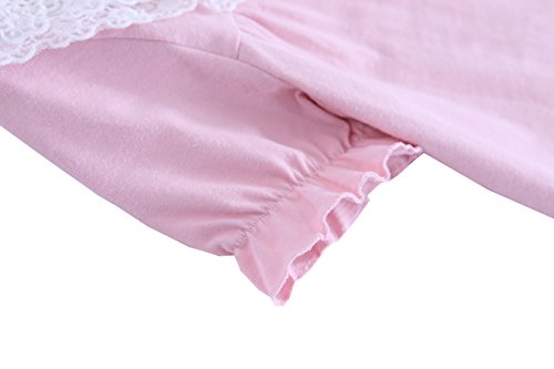ABClothing Mommy & Girls 100% Coton Vêtements de Nuit en Dentelle Assortis et Robes de Nuit Bowknot pour Tout-Petits 5…