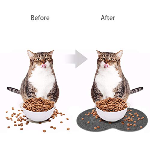 Tapis d’alimentation en silicone pour animaux, Tapis pour Gamelles de Chien Tapis d’alimentation PVC antidérapant…