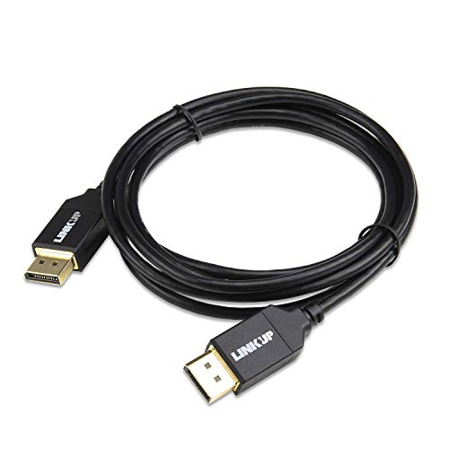 LINKUP – 34AWG Ultra Mince Flexible Câble DisplayPort DP8K (Certifié VESA) HBR3 DSC 1.2a HDCP2.3 3D | 8K@60Hz 4K@144Hz…