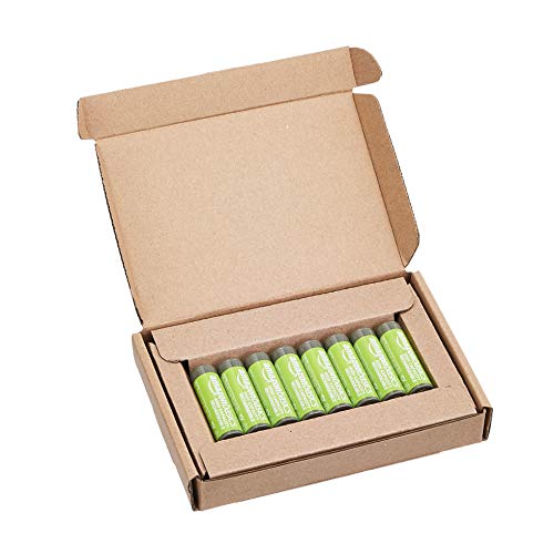 Amazon Basics Piles Rechargeables AA Haute Capacité, 2400 mAh, pré-chargées – Lot de 8