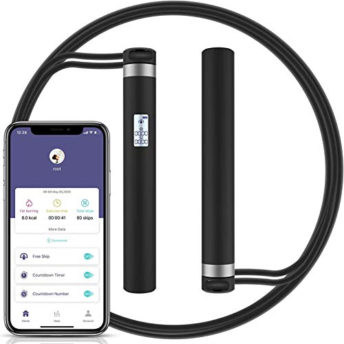 morpilot Corde à Sauter Intelligente, Smart Jump Rope 3M avec Analyse des Données APP, Countdown Timer, Rechargeable par…