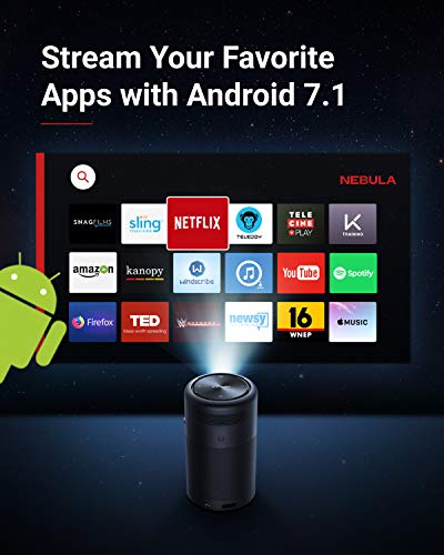 NEBULA Capsule par Anker,Le Pico Projecteur Wi-FI Intelligent Cinéma Portable 100 ANSI lumens, DLP,Enceinte 360 degrés…