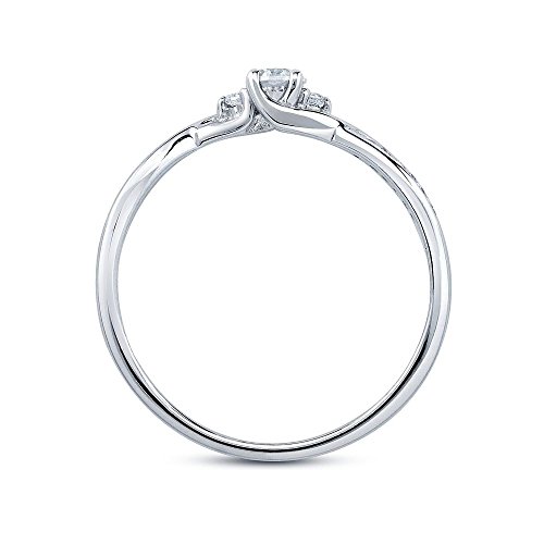 SILVEGO – FNJR085sw – Bague de Fiançailles – Argent 925/1000 – avec Swarovski® Zirconia