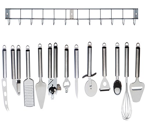 Kabalo Ensemble Ustensile Complète: Acier inoxydable 12pc Ustensile / Cuisine Gadget ensemble d’outils avec barre de…