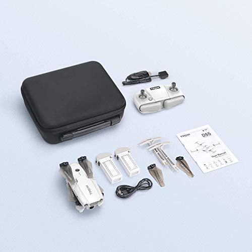 Tomzon Drone GPS D65 avec Caméra 4K pour Adultes Drone Pliable FPV RC Quadcopter avec Autonomie 40 minutes, Fonction RTH…