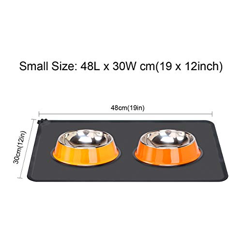 Aogbithy Dog Cat Food Feed Mat, Tapis antidérapant étanche pour Animaux de Compagnie en Silicone de qualité Alimentaire…