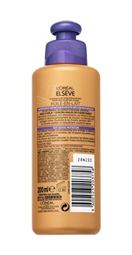 L’Oréal Paris Elseve Huile Extraordinaire Soin-Crème Définissant Cheveux Bouclés 200 ml – lot de 2