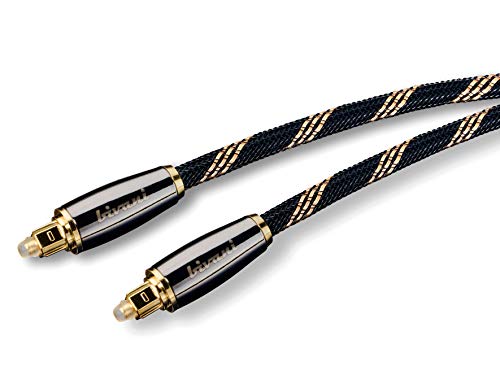 bivani Câble Toslink – 1 mètres Câble audio numérique à fibre optique et connecteurs Toslink de qualité supérieure…