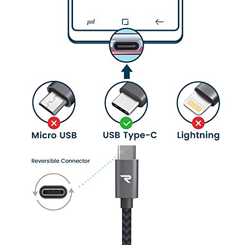 RAMPOW Câble USB C vers USB C 2m, Câble USB C Charge Rapide 60W Power Delivery pour Macbook Pro, iPad Pro 2018, Samsung…