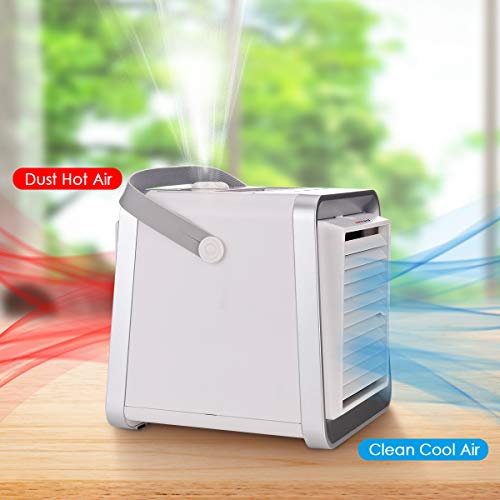 HeiPard Climatiseur Portable, Mini Refroidisseur D’air Portable Ventilateur de Climatisation Personnel Portable…