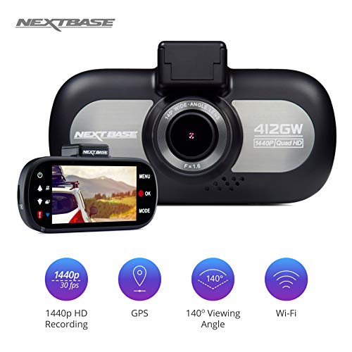 Nextbase 412GW – Appareil Photo numérique intégré dans la Voiture avec Tableau de Bord pour Quad HD 1440p – Angle de…
