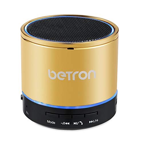 Betron Haut-parleurs sans Fil Bluetooth KBS08 Portable De Voyage Doré