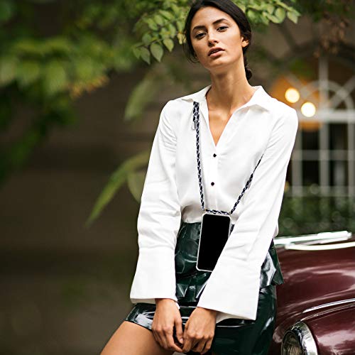 ZhinkArts Collier pour Apple iPhone 11-6,1″ Display – Étui de Téléphone avec Cordon – Coque pour Smartphone, Ètuis à Bandoulière – Noir/Or