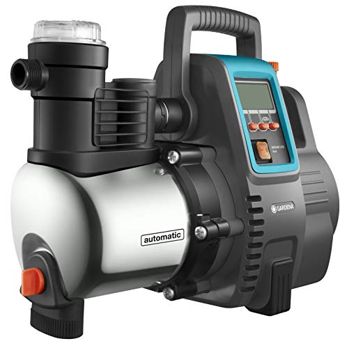 Gardena Station de Pompage 6000/6E Lcd Inox Premium : Pompe Domestique, Débit de 6 000 L/H, Moteur de 1 300 W, Affichage Lc, Corps en Acier Inoxydable de Qualité (1760-20)