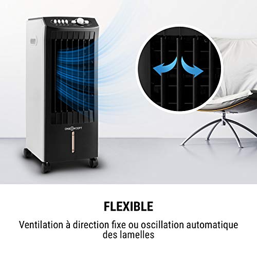 oneConcept Climatiseur Mobile 3 en 1, Climatiseur Portable avec Humidificateur, Ventilateur, Climatiseur Mobile Sans…
