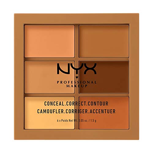 NYX Professional Makeup Palette 3C Correctrice, Anti-cernes et Contour, Texture Crémeuse, Teinte : Deep
