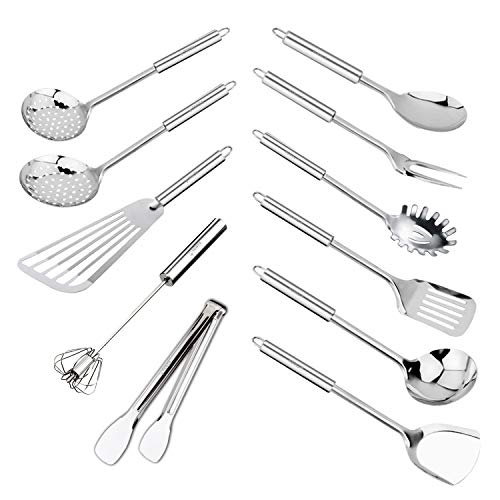 Tenta Kitchen 11PCS Stainless Steel Cooking Utensil set Kitchen Utensil set Cookware set Cooking Tools & Gadgets Backing…