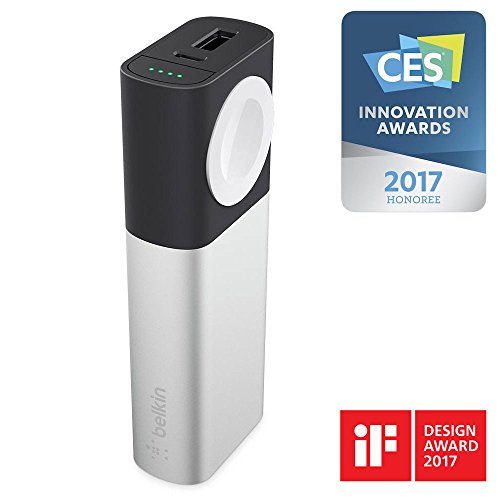 Belkin Batterie externe Valet Charger pour Apple Watch et iPhone (6 700 mAh) – Chargeur certifié MFi et compatible avec l’iPhone XS, iPhone XS Max, iPhone XR, Apple Watch Series 4 et autres