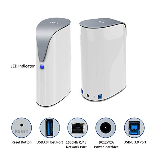 SSK 4 TB Personal Cloud, Unterstützung für Netzwerkspeicher, automatische Sicherung, Home Office-Speicher-NAS mit…